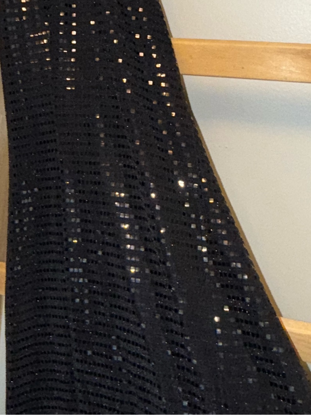NWT Black Sequin Halter Maxi Skirt with Sleek Shine - Picture 2 of 12